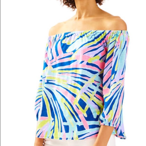 Lilly Pulitzer Off the Shoulder Top - Picture 2 of 2